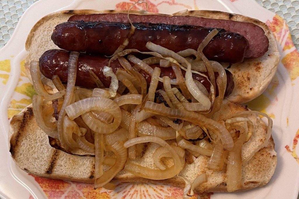 brats with onions