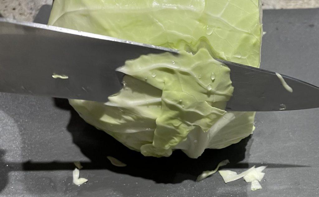 Cut a cabbage