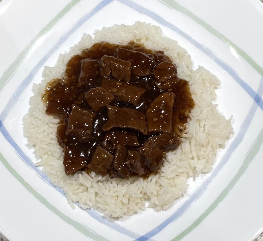 Mongolian Beef on rice