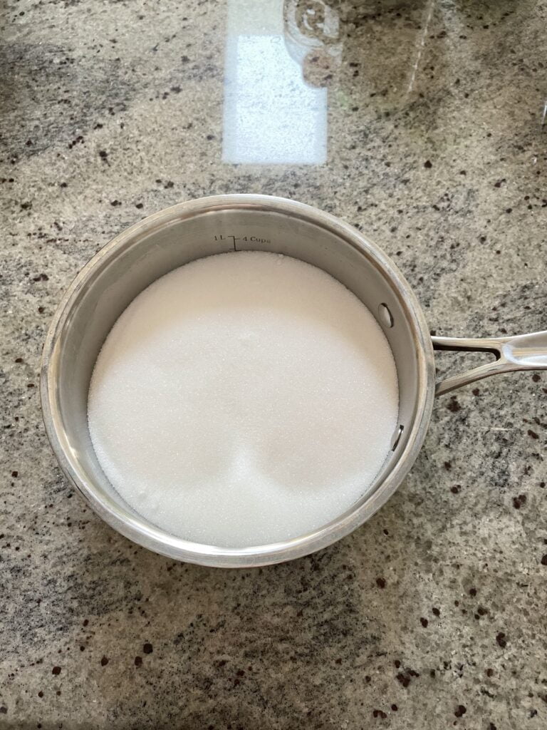 Sugar in pan
