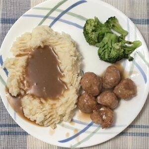 Swedish meatballs with potatoes