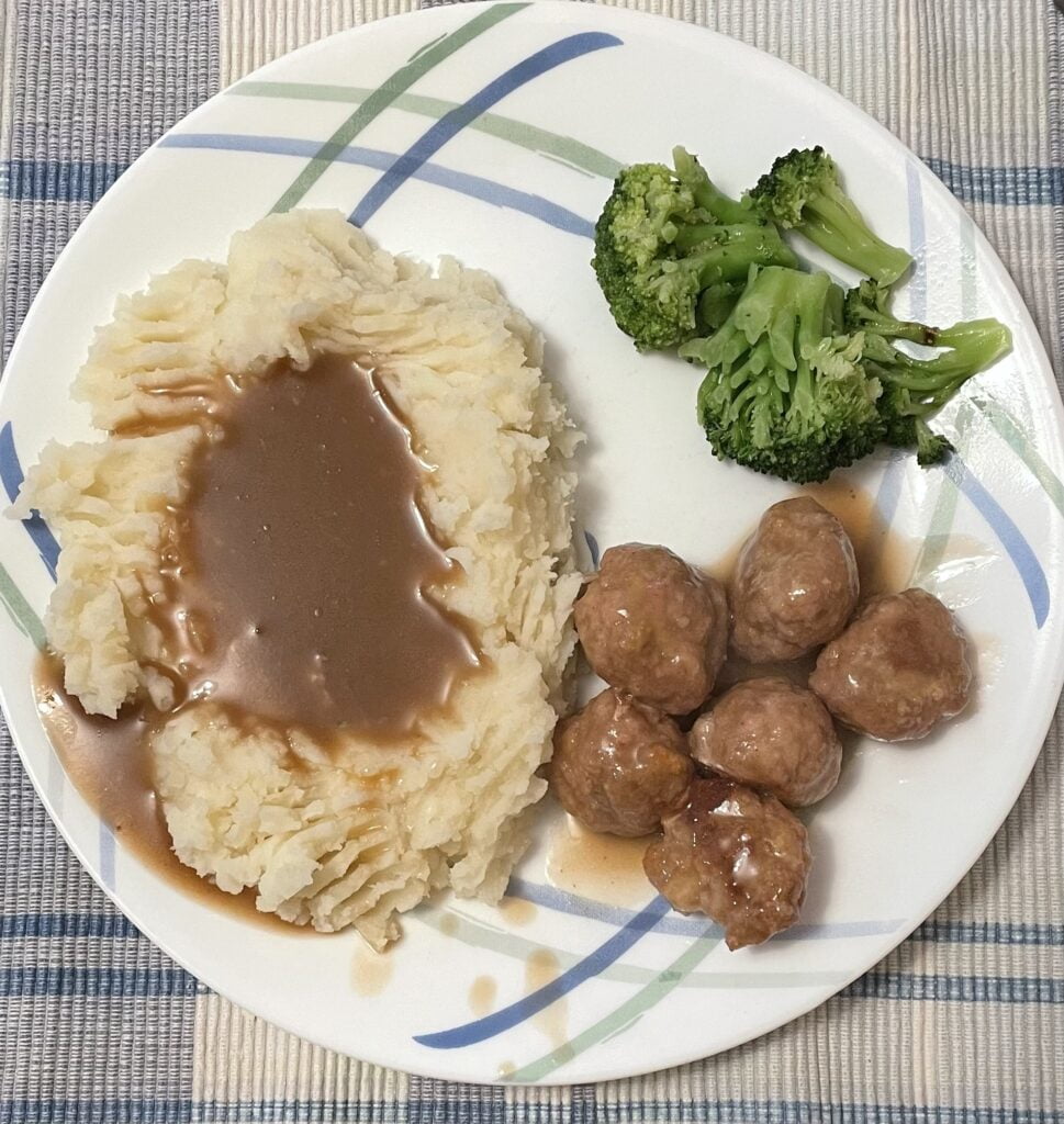 Swedish meatballs with potatoes