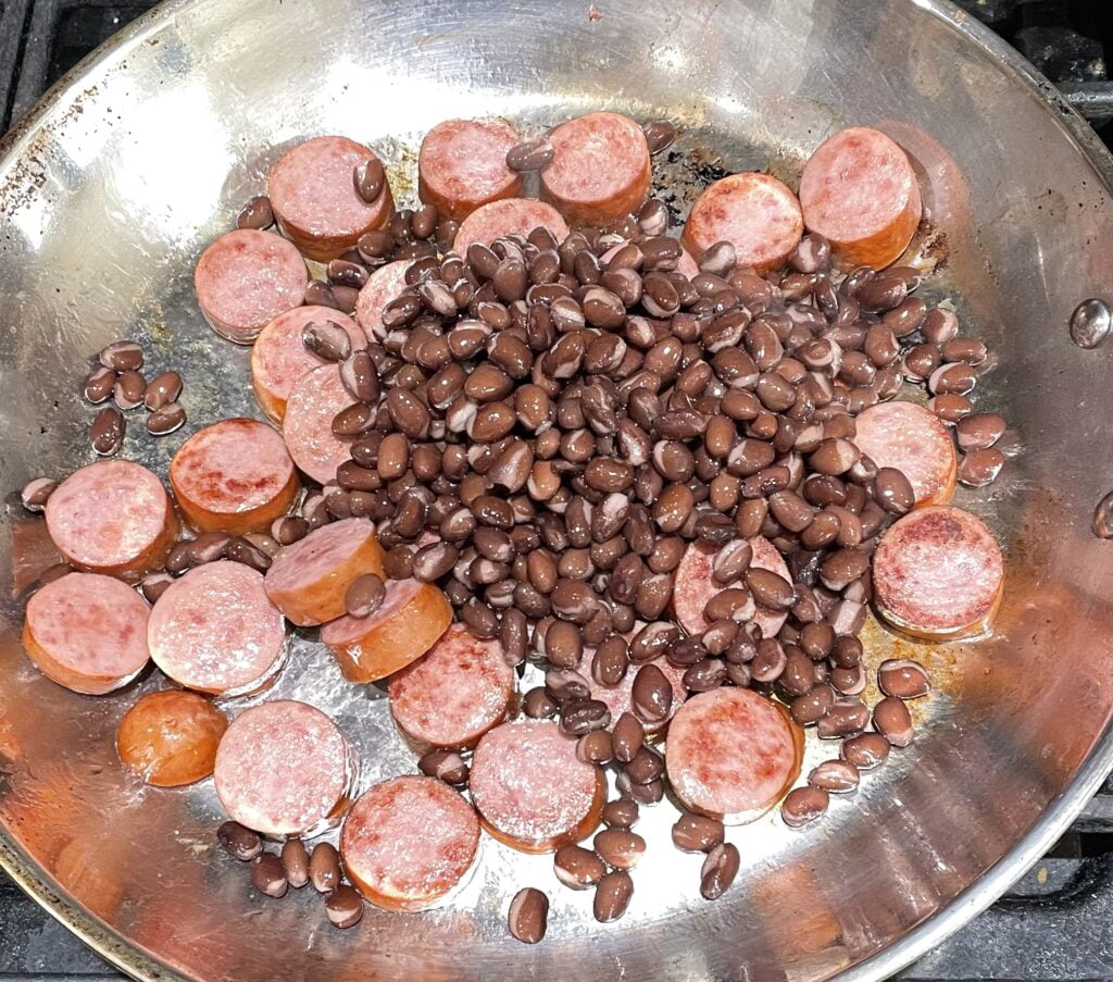 black beans and kielbasa