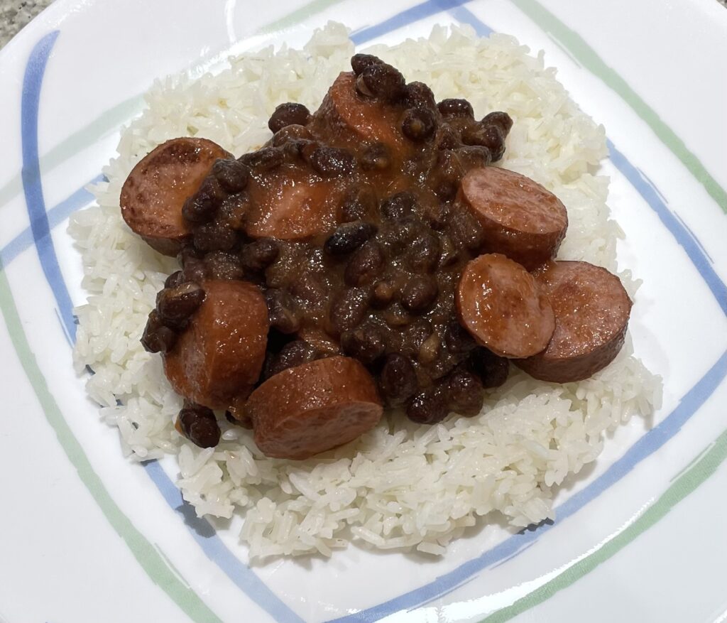 kielbasa bowl on rice