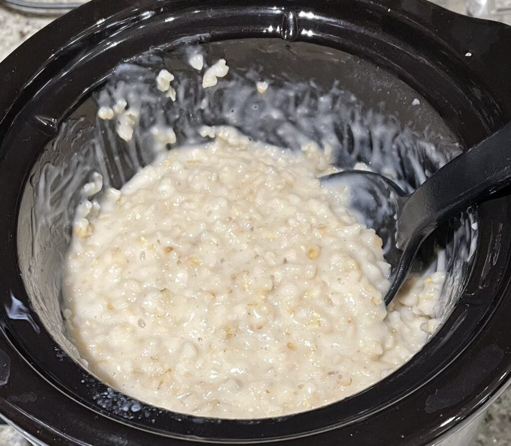 stirred oatmeal