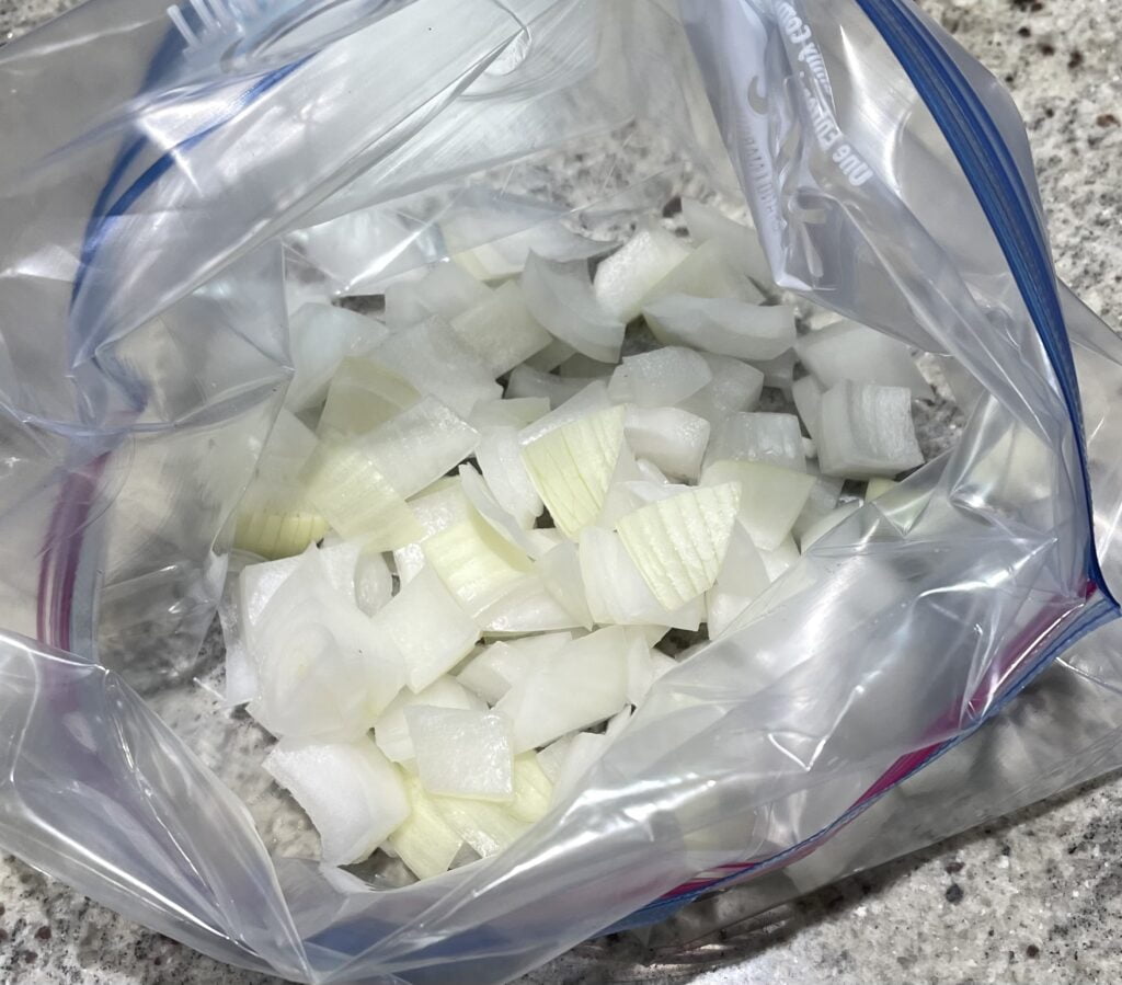 onions in a bag