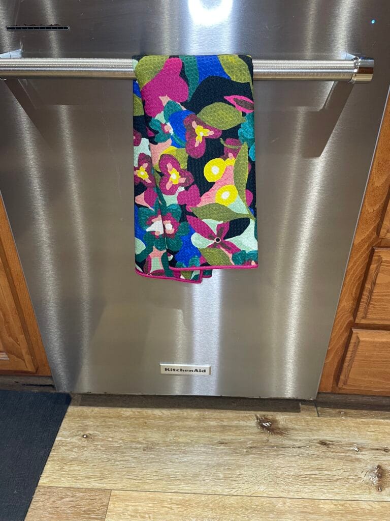 Hand Towel on Dishwasher