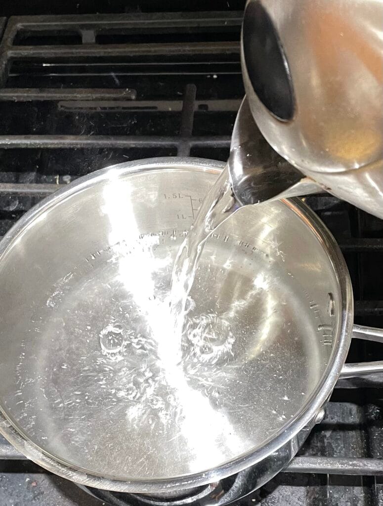 add water into pot