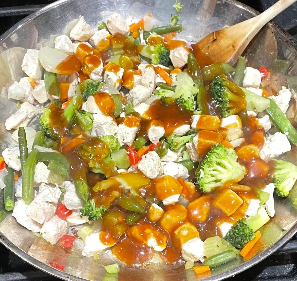 stir in sauce stir in sauce