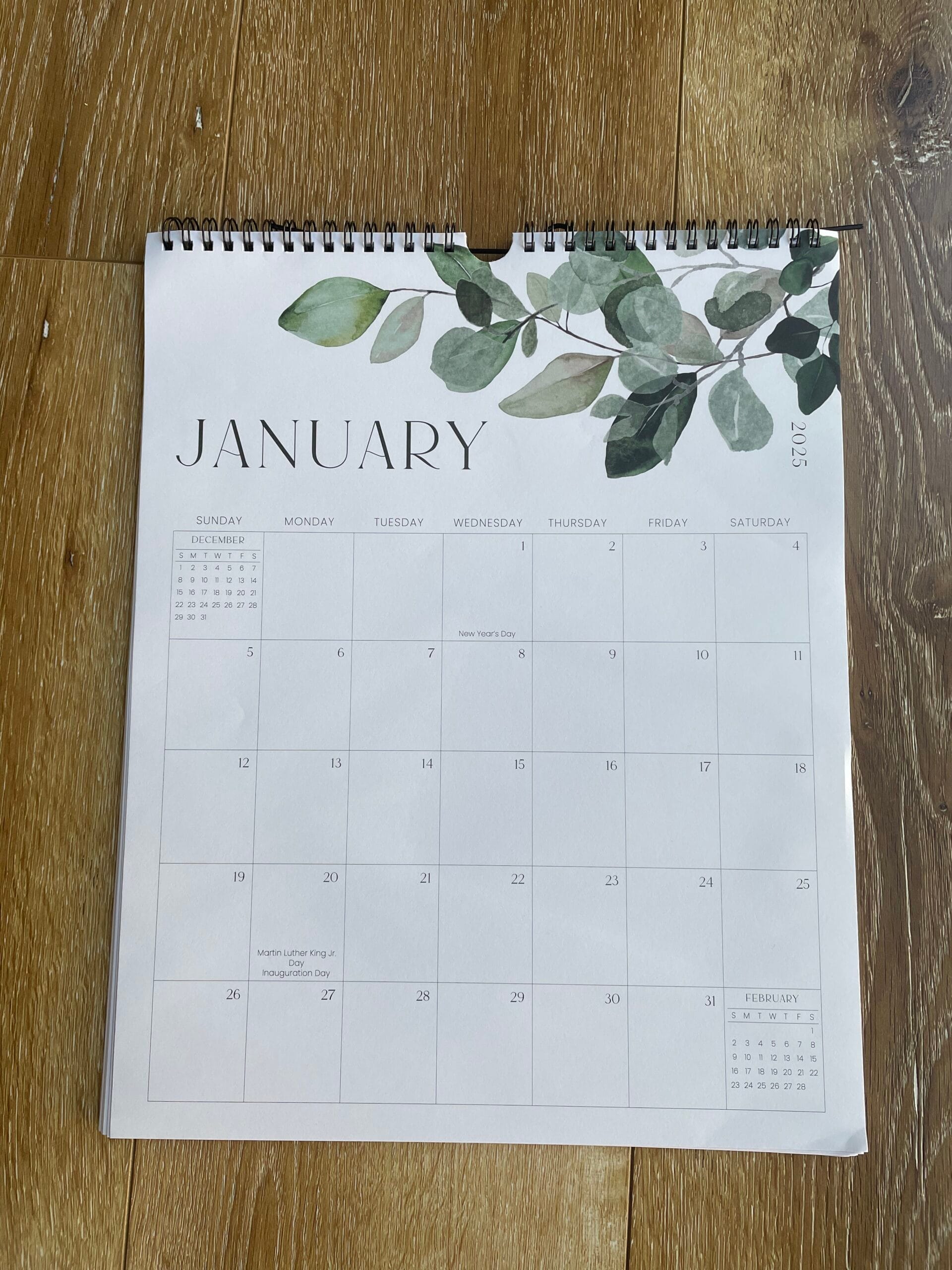 2025-2026 Wall Calendar - Runs from January 2025 Until July 2026 - The Perfect Modern Greenery Calendar Planner for Easy Organizing