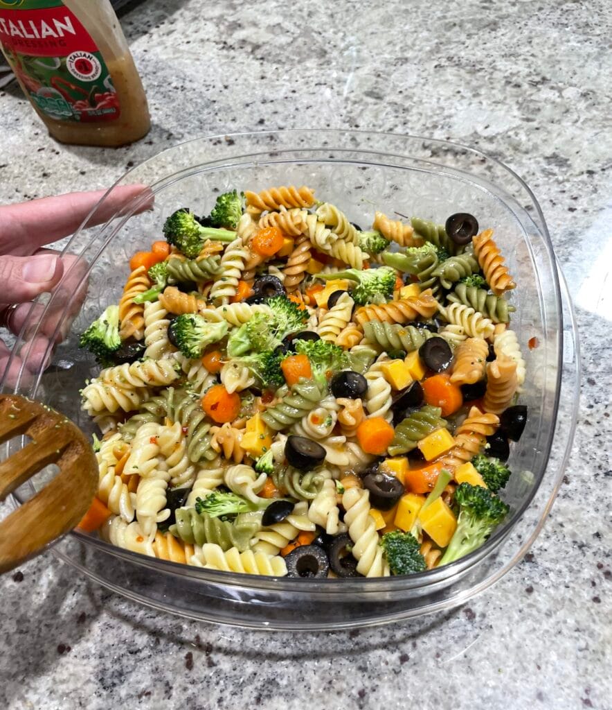 pasta with dressing pasta with dressing
