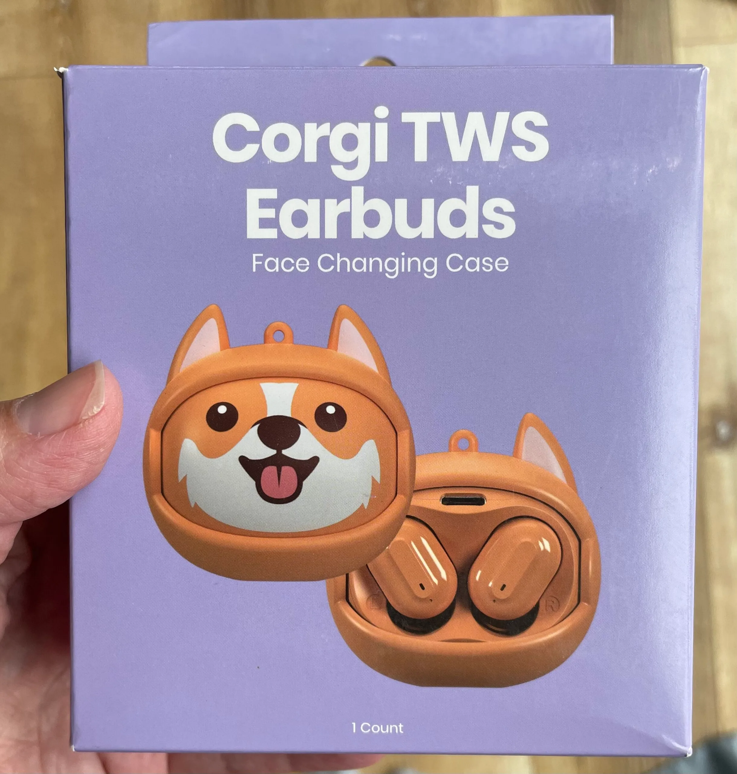 GEMS 'Corgi' Spinning Animal Face TWS Earbuds