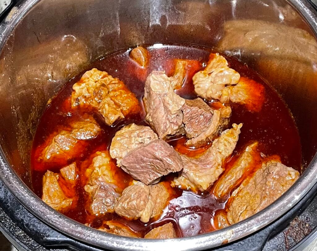 Cooked burrito meat Cooked burrito meat