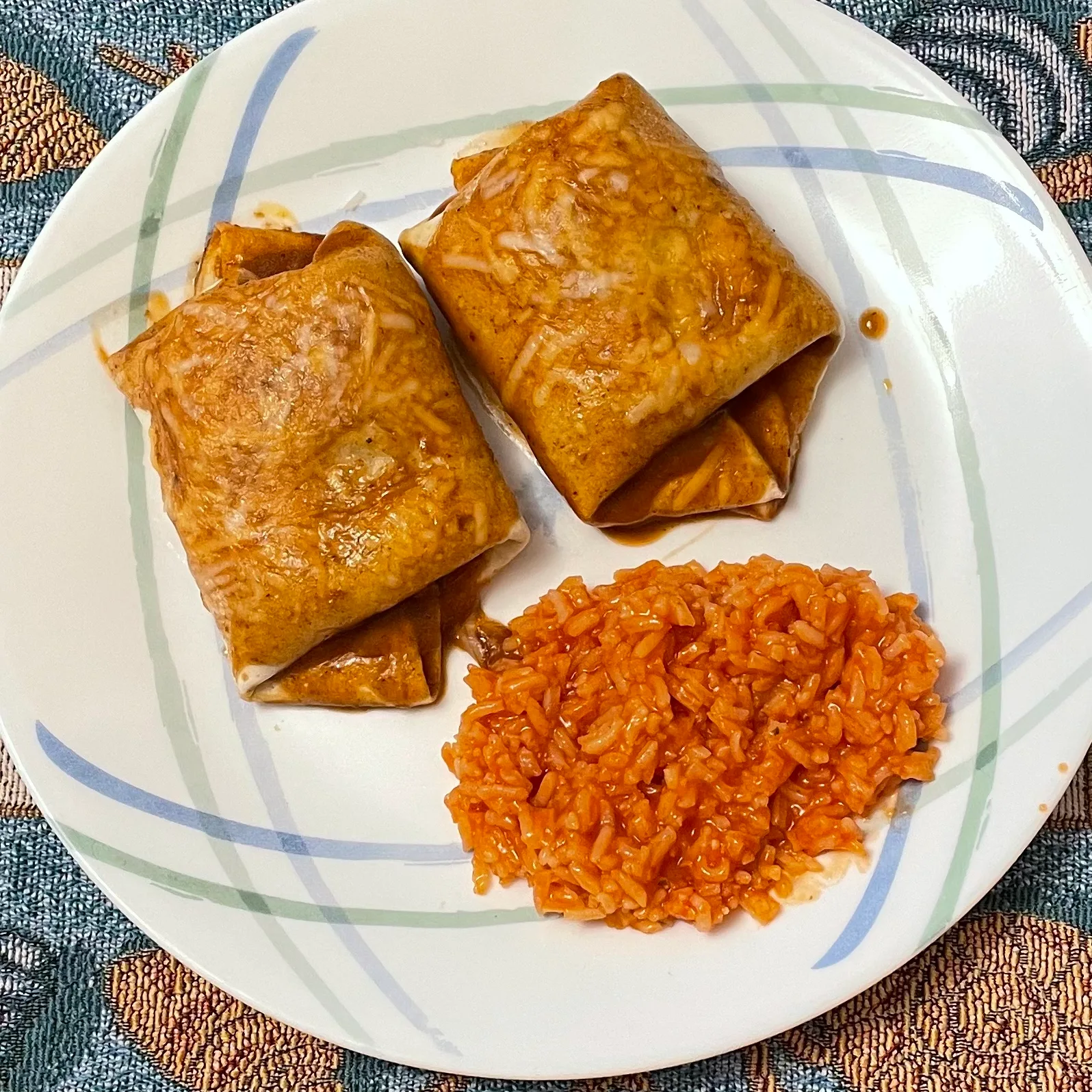 Simple red burritos